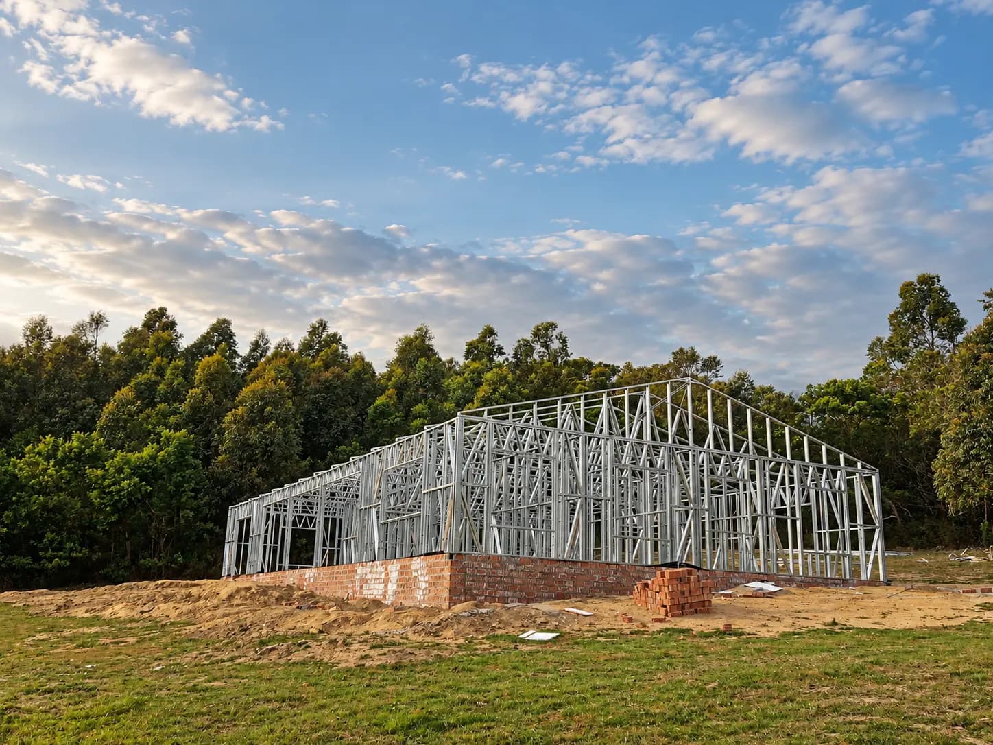 Wide view of Pequeño's installed LSF structure in Somerset West
